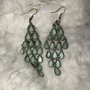 Seafoam green dangle earrings
